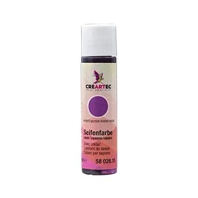 Abbildung von CREARTEC Natürliche Seifenfarbe Transparent Seifenherstellung/Seifenkreationen Farbe: Violett Inhalt: 10ml Made in Germany