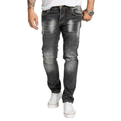 Abbildung von Rock Creek Herren Jeans Regular Fit Stretch Männerhose Herrenjeans Denim Hosen Herrenhose Straight Cut Stonewashed RC 2404 Dunkelgrau W40 L36
