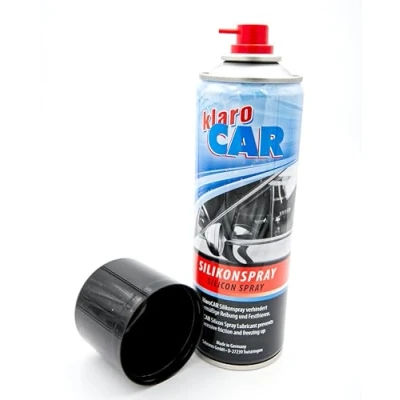 Abbildung von klaroCAR Silikonspray 300ml Gleit , Pflege und Schutzmittel Schützt, pflegt schmiert zuverlässig Kunststoffe, Gummi, Leder, Metall &amp; Holz Made in Germany