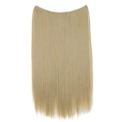 Abbildung von CAISHA 50cm 1 Tresse Extension mit Gummiband Extensions Haarverlängerung Haarteil Glatt Blond E113