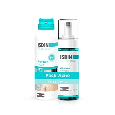 Abbildung von ISDIN Acniben Body Care für fettige oder zu Akne neigende Haut, Pack plus Purifying Cleanser