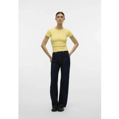 Abbildung von VERO MODA Damen VMCHLOE SS Short GA JRS NOOS Top, Lemon Meringue, Large