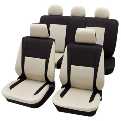 Abbildung von PETEX Auto Sitzbezüge Universal Komplett Set 17 teilig Elegance beige, Eco Class mit SAB 1 Vario Plus