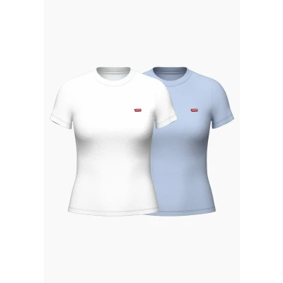 Abbildung von Levi&#039;s Essential TEE 2 PACK Tshirt basic, Damen, Größe: Small, Kentucky blue/white