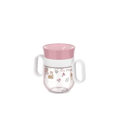 Abbildung von Mepal Trinklernbecher 360 Mio Little Dutch Auslaufsicher Rand ermöglicht das Trinken von jeder Seite Leicht zu haltende Griffe 200 ml Fairy Garden