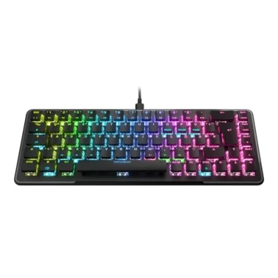 Abbildung von Turtle Beach Vulcan II Mini 65% optisch mechanische Gaming Tastatur mit anpassbarer RGB Beleuchtung, Tastenduplikator Technologie, Aluminiumplatte, Schwarz
