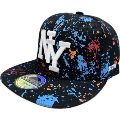 Abbildung von J26 Kids Kinder Snapback USA Cap Teenie Kappe Basecap Mütze Trucker Cappy Sport NY (Camo Schwarz)
