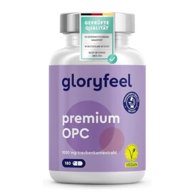 Abbildung von Premium OPC Traubenkernextrakt 1052mg Extrakt pro Tag Höchster Gehalt nach HPLC Aus Original französischen Weintrauben Vegan, laborgeprüft, ohne Zusätze in Deutschland hergestellt