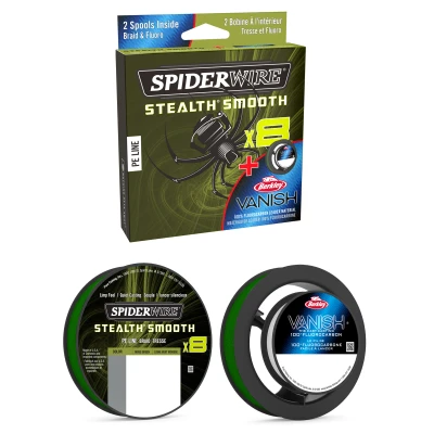 Abbildung von SpiderWire Stealth Smooth 8 and Berkley FC Duo Spool 0,19mm &amp; 0,45mm Geflochtene Schnur