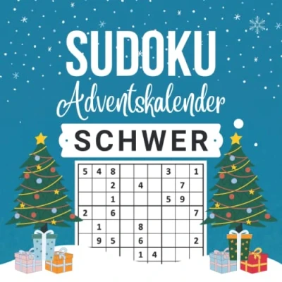 Abbildung von Sudoku Adventskalender schwer: 72 schwere sudokus für Erwachsene &amp; Senioren mit Lösungen