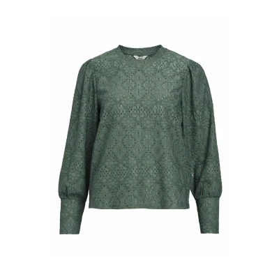 Abbildung von Object Objfeodora TOP Bluse, Damen, Größe: XS, Dark forest