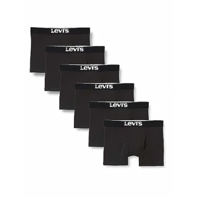 Abbildung von Levi&#039;s Herren Men&#039;s Solid Basic Boxers (6 pack) Boxer Shorts, Schwarz, M