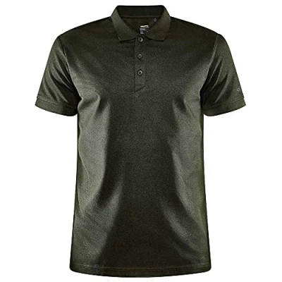 Abbildung von Craft CORE Unify Polo Shirt Poloshirt Herren M Woods Melange Funktionelles Recyclingpolyester sehr guter Feuchtigkeitstransport Quick Dry Kurzarm Trainingsshirt