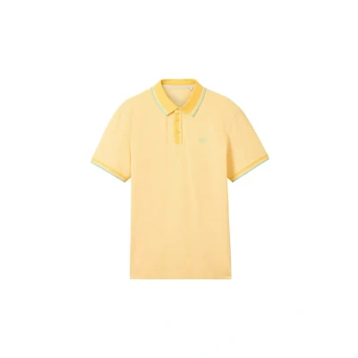 Abbildung von TOM Tailor Poloshirt, Herren, Größe: XL, White sunny yellow twotone