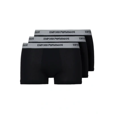 Abbildung von Emporio Armani Herren Mens Basic Essential Core Logoband 3 pack Boxer Retroshorts, Schwarz, L EU