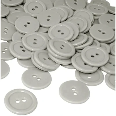 Abbildung von AERZETIX C56414 50 Nähknöpfe rund Ø20x2.2 mm mit 2 Löchern 32L L32 Farbe rauchgrau aus kunststoff Öffnungsdurchmesser kurzwaren bekleidung mode