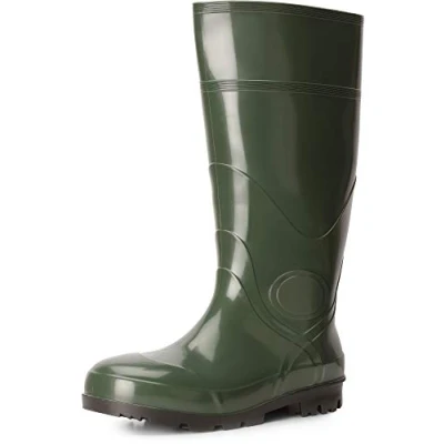 Abbildung von Ladeheid Gummistiefel Herren hoch Erwachsene wasserdichte Regenschuhe LA 914 (Grün, 44 EU)