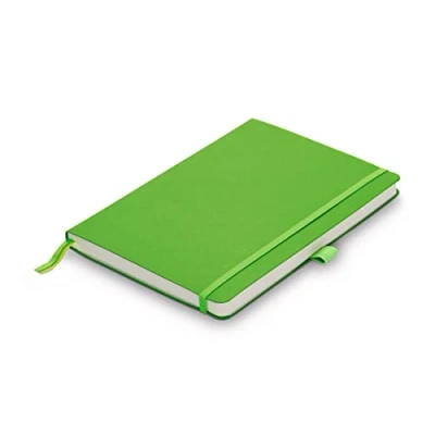 Abbildung von Lamy paper Softcover A5 Notizbuch 810 Format DIN (145 x 210 mm) in grün mit Lineatur, 192 Seiten und elastischem Verschlussband