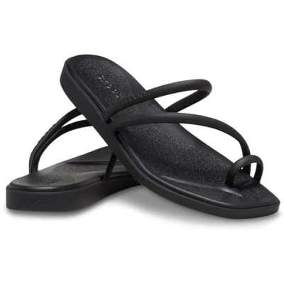 Abbildung von Crocs Miami Sandal, Women Flache Sandale, Black,