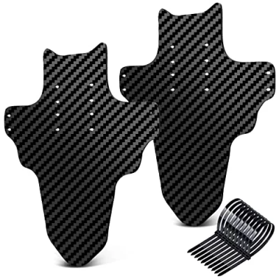 Abbildung von NICEDACK Schutzbleche Mountainbike, 2 Stück Mudguard Fit 20&#039;&#039; 29 Zoll MTB Schutzblech Vorne und Hinten Kompatibler Fahrrad Spritzschutz (Schwarz Carbon Optik)