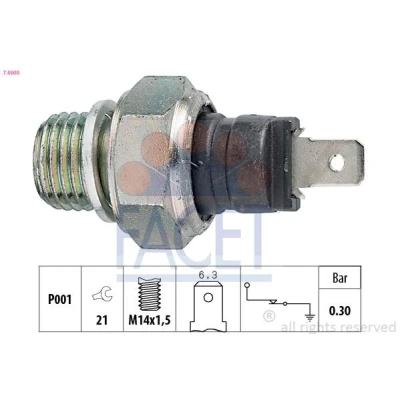 Abbildung von FACET 7.0000 Öldruckschalter M14x1,5 Made in Italy OE Equivalent ALFA ROMEO: GT, IVECO: DAILY 2 Kasten/Kombi, FIAT: Punto II Hatchback