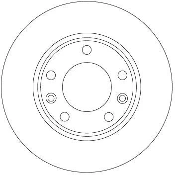 Abbildung von Bremsscheibe TRW DF6910 hinten, voll, 1 Stück