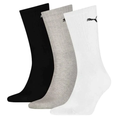 Abbildung von Puma Unisex Sport Socken 3er Pack, Weiß / Grau Schwarz, 35 38