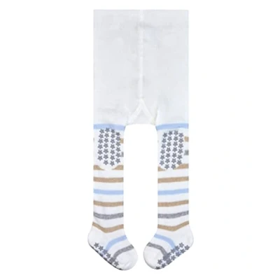 Abbildung von Falke BABY Multi Stripe FULL Plush Strumpfhose für Kinder, Größe: 80/92, Offwhite