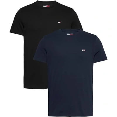 Abbildung von Tommy Jeans 2 PACK Tshirt basic, Herren, Größe: 56, Black dark night navy