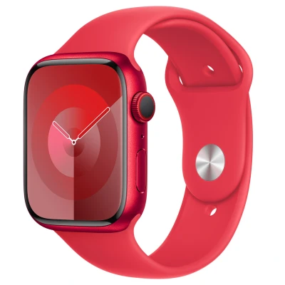 Abbildung von Apple Watch Armband Original Silikon und TPU (weich) Rot Geeignet für Series 1 9 / SE Ultra (2)