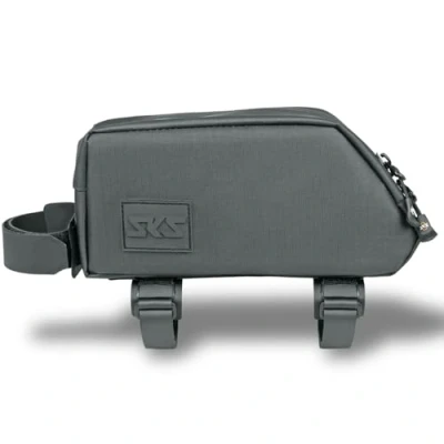 Abbildung von SKS GERMANY URBAN TOPTUBE Bag Oberrohrtasche für Fahrräder (Wasserabweisende Fahrradtasche, Kürzbare Klettstraps, Geschützte Kabeldurchführung), Schwarz