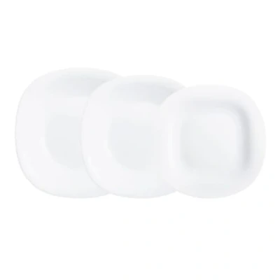 Abbildung von Luminarc Neo Carine Tafelservice aus Opalglas für 6 Personen, 18 teilig, extra robust, weiß, neues Modell, Glas