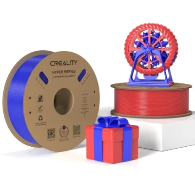 Abbildung von Creality Hyper PETG Filament, Rot+Blau Filament 1.75mm 2KG, 3D Drucker Maßgenauigkeit +/ 0.03mm, Druck Materialien für die meisten