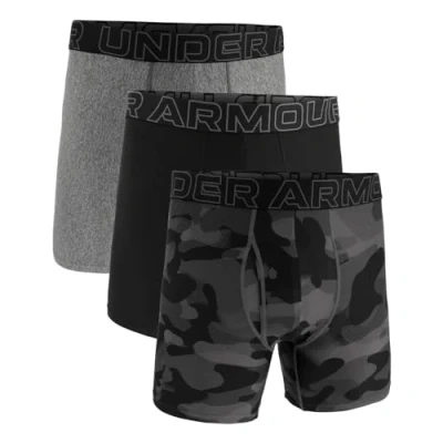 Abbildung von Under Armour Men&#039;s Performance Tech 6&quot; 3 Pack Print/Solid Boxer Briefs