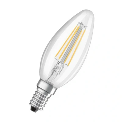 Abbildung von OSRAM Dimmbare Filament LED Lampe mit E14 Sockel, Warmweiss (2700K), Kerzenform, 5W, Ersatz für 40W Glühbirne, klar, Retrofit CLASSIC B DIM