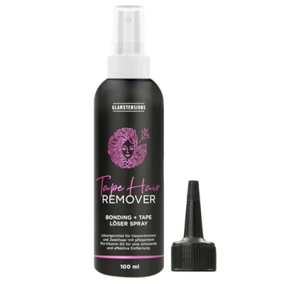 Abbildung von GlamXtensions Tape Extensions Löser Bondinglöser Remover mit Zitronenöl Lösemittel Spray für Hair Extensions, Perücken und Haarteile (100ml)
