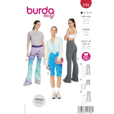 Abbildung von burda style Schnittmuster Damen Leggins und Radlerhose Gr. 34 48