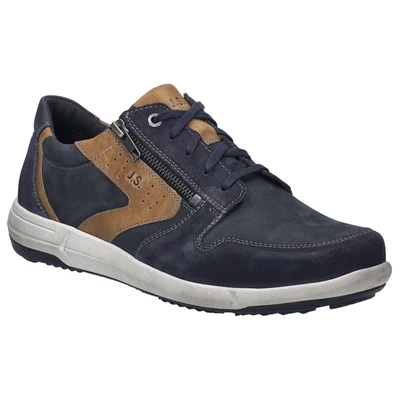 Abbildung von Josef Seibel Herren Sneaker Enrico 20,Weite G (Normal),Wechselfußbett,straßenschuhe,Strassenschuhe,Schnuerung,Indigo Kombi,45 EU