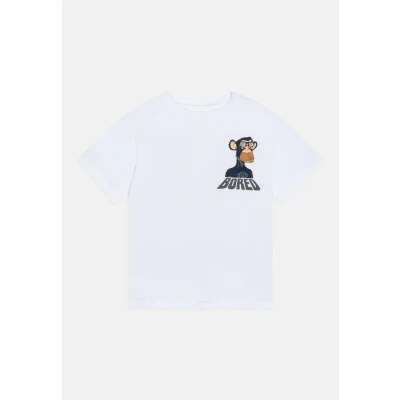 Abbildung von Name it Nkmdyn Boredofd SKY Tshirt print für Kinder, Größe: 122/128, Bright white
