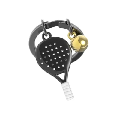 Abbildung von O meta[l]morphose METALMORPHOSE Schlüsselanhänger Metall 3D Padel Leidenschaft Sport, Geschenk für Herren, Damen, Schwarz, one size, Modern