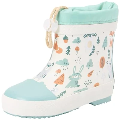Abbildung von Playshoes Gummistiefel Halbschaft Wald Gefüttert Unisex Kinder Gummistiefel, Natur Wald, 18 EU