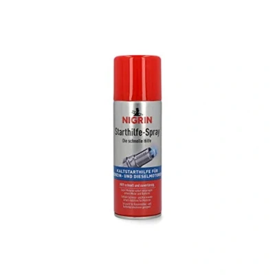 Abbildung von NIGRIN Starthilfespray, 200 ml, Kaltstarthilfe für Benzin und Dieselmotoren, mit Schmier Korrosionsschutz Additiven
