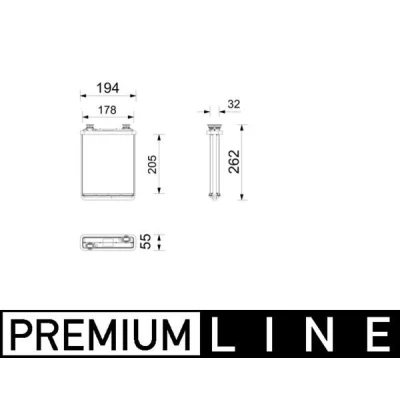 Abbildung von MAHLE ORIGINAL AH 357 000P Wärmetauscher BMW: iX (I20) xDrive40, xDrive50, M60 xDrive 2021