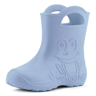 Abbildung von Ladeheid Eva federleichte Kinder Gummistiefel für Jungen und Mädchen Regenschuhe LA CA 01 (Hellblau, 32/33 EU)