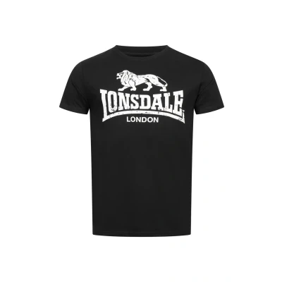 Abbildung von Lonsdale Men&#039;s SILVERHILL T Shirt, Black/White, L