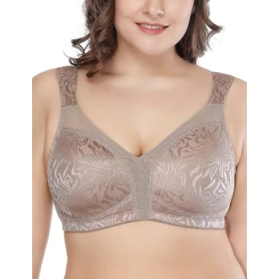 Abbildung von Deyllo Damen Vollschalen Minimizer BH Nicht Bügel Große Größen Klassischer (Toffee,90G)