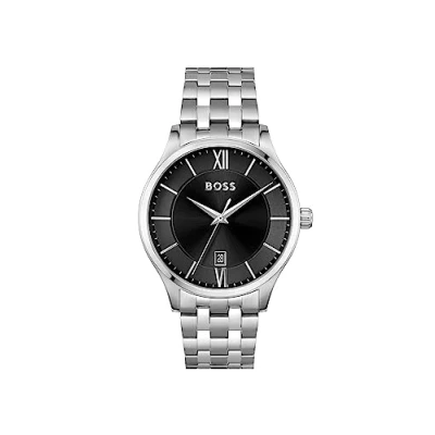 Abbildung von BOSS Analog Quarzuhr für Herren mit Silbernes Edelstahlarmband 1513896