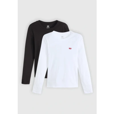Abbildung von Levi&#039;s® Langarmshirt »LS 2 Pack Tee«, (Packung, tlg.), mit Batwing Logo Stickerei
