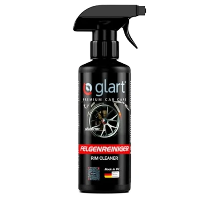 Abbildung von Glart Premium Auto Felgenreiniger für lackierte &amp; matte Alufelgen Stahlfelgen Chromfelgen 100% säurefrei mit Indikator professionelle Pflege 500ml Sprühflasche