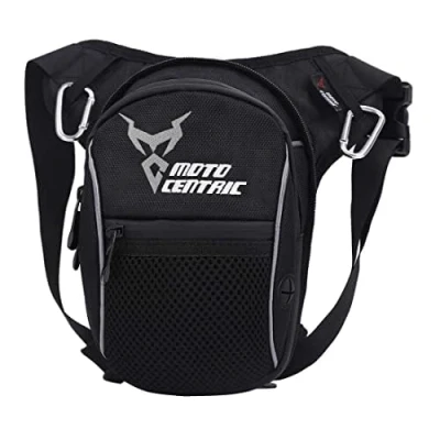Abbildung von Beintasche Motorrad Oxford Taille Pack Hüfttasche für Herren Frauen Oberschenkel Hintern Hüfte Gürteltasche Outdoor Reisen Wandern Cyling Tactical Sport Tasche Schwarz(Grau)